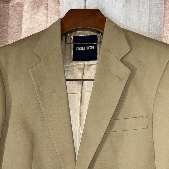 Nautica Size 40L Tan Blazer - Picture 2 of 12